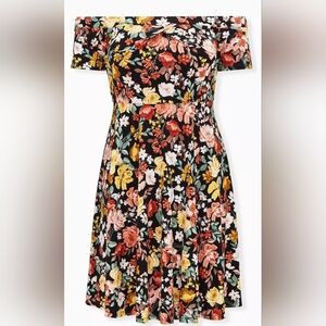 torrid Mini Studio Luxe Ponte Off-Shoulder Skater Dress size 1X